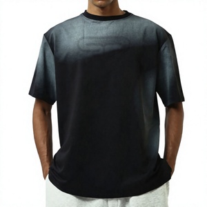 เสื้อยืดลายฟอกสีสไตล์ล่าสุดสำหรับผู้ชาย เสื้อยืดแฟชั่นฟอกสีสำหรับผู้ชาย เสื้อยืดฟอกสีสีพื้นสำหรับผู้ใหญ่ - Product Image 1