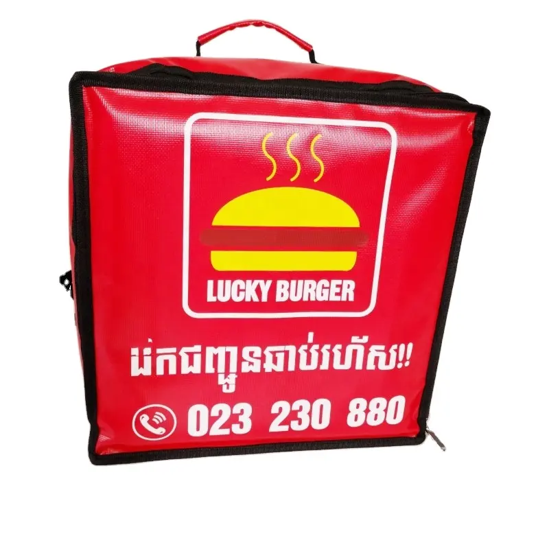 Big Waterproof Thermal Motorcycle Bike Backpack Food Delivery Bag Cooler Backpack