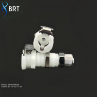 Raccord rapide BRT à déconnexion rapide 1/4'' à barbillons en POM EPDM sans robinet d'arrêt pour outils pneumatiques et compresseurs