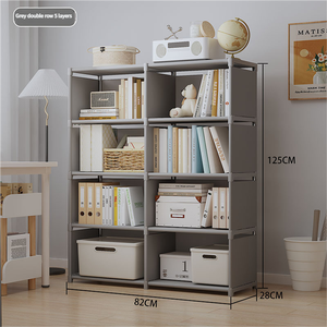 <span class=keywords><strong>Étagère</strong></span>s de rangement en gros, bibliothèques, essentiellement modernes, présentoirs gris, noir, blanc, 4 niveaux, 5 niveaux - Product Image 5