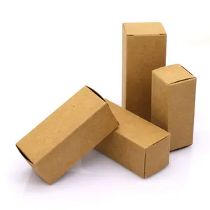 Çevre dostu biyobozunur özel Logo baskılı kahverengi Kraft kutuları kağıt ambalaj kutuları