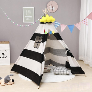 Tienda de campaña infantil premium estilo nórdico <span class=keywords><strong>para</strong></span> niños y niñas, con estructura de madera de pino natural y lona, <span class=keywords><strong>para</strong></span> uso interior. - Product Image 3