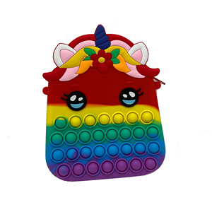 <span class=keywords><strong>Mochila</strong></span> <span class=keywords><strong>Pop</strong></span> para niñas, monedero, unicornios, Push Popper Bubble Fidget Toy, Mini bolso <span class=keywords><strong>de</strong></span> hombro <span class=keywords><strong>de</strong></span> silicona para Navidad, Año Nuevo - Product Image 5