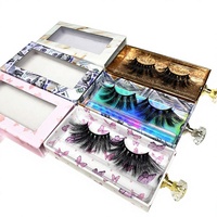 Faux cils en vison synthétique, imperméables, épais, texture spectaculaire, pour salons du Moyen-Orient, maquillage professionnel, vente en gros, articles en stock