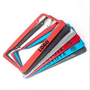 Tamaño de EE. UU. Láser Aleación de zinc Aluminio J D M Racing Car License Plate Frame Holder Cover Custom Acero inoxidable Matrícula Frame - Product Image 1