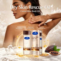Huile corporelle DR.DAVEY Cocoa Glow 200ml, beurre de cacao, hydratation intense 48h, éclat lumineux, protection, hydratation, gel huileux pour le corps
