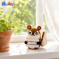 Poupée Écureuil Rayée au Crochet Faite Main, Souvenir Romantique, Cadeau d'Anniversaire d'Émotionnelle Soutien, Personnalisé pour Mari et Femme, Vente en Gros