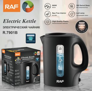 Rad merek portabel ketel air plastik kualitas 1L ketel listrik teko teh baja tahan karat - Product Image 2