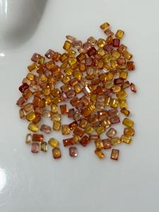 Hecho a mano personalizado excelente collar de zafiro naranja natural IGI certificado corte brillante rondas Octágono calor color amarillo - Product Image 2