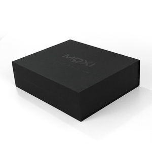 Caja de Regalo Magnética Negra de Papel Kraft, Caja de Embalaje Cuadrada Neutral Tipo Concha, Personalización al por Mayor - Product Image 5