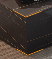 Table basse carrée multifonctionnelle en marbre, style moderne et épuré, pour salon de villa, style ferme, qualité E1, écologique, extensible