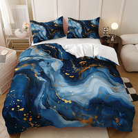 Housse de couette en tissu microfibre vintage imprimé en 3D, écologique, tendance pour la chambre à coucher, vente en gros, ensemble de literie 3 pièces