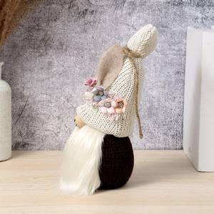 1PC Alpaca Faceless Doll Cute Rudolf Plush <b>Toy</b> Ornament with Knitted Hat Decorative Object Model - Product Image 4
