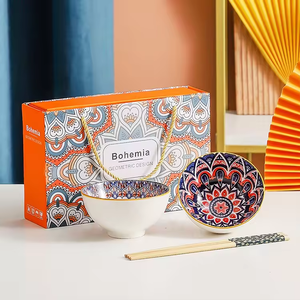 Set di ciotole in ceramica con prodotti caldi set di stoviglie bohémien stampate, regali e arredi per la casa - Product Image 4