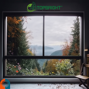 Ventanas de Vidrio Fijo de Alta Resistencia a Huracanes Personalizadas, <span class=keywords><strong>Ventana</strong></span> Panorámica de Aluminio con Vidrio Templado Grande - Product Image 3