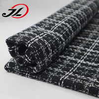 Tissu en polyester tressé argenté de haute qualité, tissu en tweed, tissu en laine pour vêtements