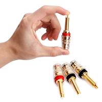 Beverbi connecteur de câble Audio plaqué or amplificateur Terminal banane haut-parleur prise Jack banane liaison Post haut-parleur Terminal