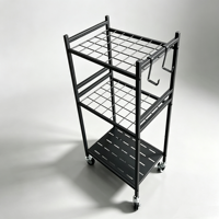 Support de rangement robuste en acier pour outils de jardin, pour 35 outils à long manche, étagère de rangement pour garage, abri ou extérieur
