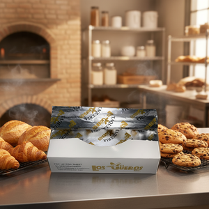 Papier d'aluminium imprimé de qualité alimentaire avec boîte pour restaurant, hamburger, barbecue, hot-dog, burrito, baguette, <span class=keywords><strong>pain</strong></span>, sandwich, emballage - Product Image 4