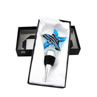 Nouveau cadeau de mariage cristal joint sous vide barre outils bouchon de vin maison Collection Murano bleu étoile de mer étoile de mer rouge bouchon de bouteille de vin