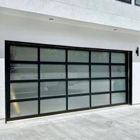 Pintu Garasi Kaca Aluminium Alloy Desain Mewah Otomatis Berinsulasi dengan Kaca Cermin