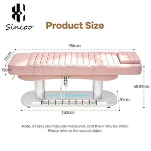 Cama de Pestañas Moderna de Lujo, Silla de Belleza Eléctrica para Salón de Belleza, Cama de Masaje Facial con 4 Motores y LED para Spa - Product Image 5
