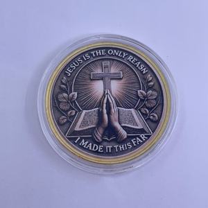 무료 디자인 맞춤형 금속 스탬핑 죽다 종교 예수 그리스도 기념 기념품 주화 - Product Image 1