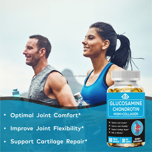 Capsules de Glucosamine, MSM, Collagène et Chondroïtine à Base d'Extraits Végétaux pour la Flexibilité Articulaire et la Réparation du Cartilage chez l'Adulte, Marque Blanche, 60 Comprimés - Product Image 2