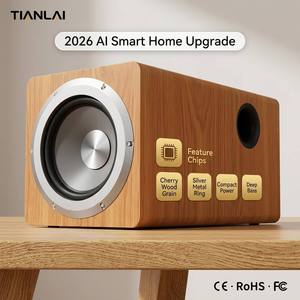 <span class=keywords><strong>Caisson</strong></span> <span class=keywords><strong>de</strong></span> basses actif en bois avec port <span class=keywords><strong>de</strong></span> réflexion latéral 300W, système home cinéma haute puissance, enceinte audio stéréo <span class=keywords><strong>HiFi</strong></span> pour basses - Product Image 5