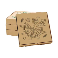 Boîte à pizza en carton ondulé blanc de luxe, personnalisable avec logo, 6/7/8/9/10 pouces, qualité alimentaire, emballage pour pizza