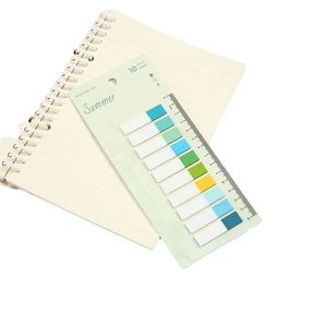 Creative Colorful Transparent PET Index Stickers Fluorescent Film <b>Labels</b> <b>Sticky</b> Note Paper Marking Classification N Times - Product Image 5