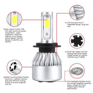 Bombillas LED COB S2 Universales de 36W para Faros Delanteros de Automóvil, Luz Alta/Baja H4 12V 8000 Lúmenes 6500K/6000K - Product Image 3