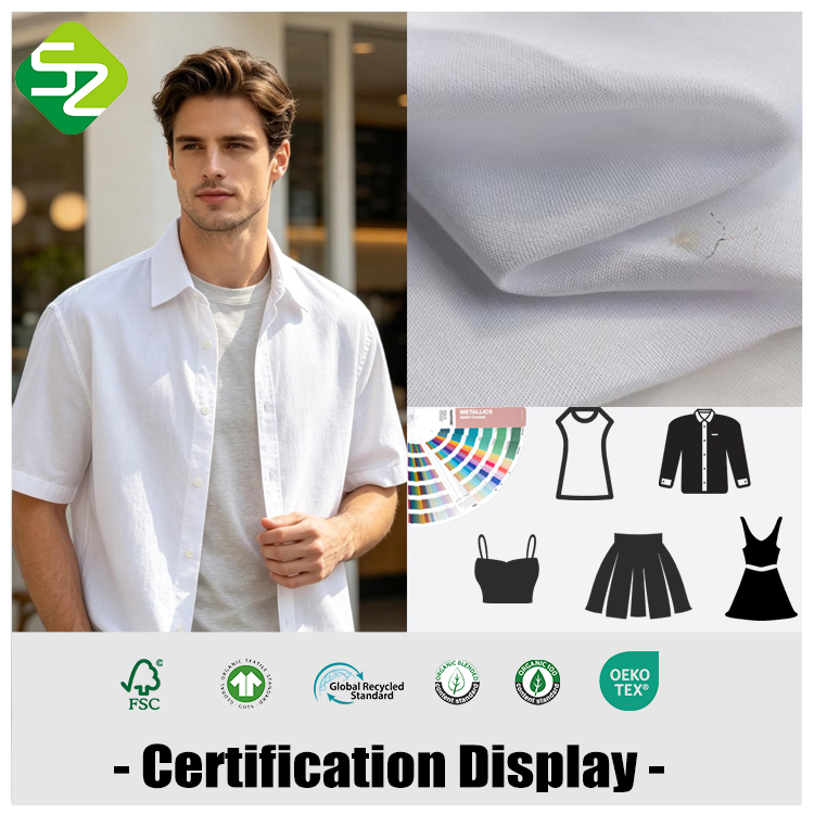 Natural Organic Bamboo Woven Fabric Anti-Bacteria UV Protection OEKO-TEX Certified Girls Boys Dress Shirts Pajamas Skirts Lining