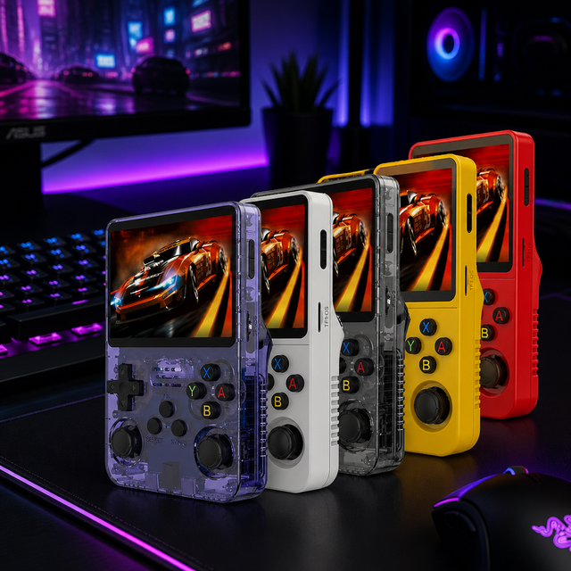 Open Source Handheld Game Console 3.5 Inch Android Retro Dual Analog Sticks 20000 Games Arcade Emulator WiFi Game Players 64GB