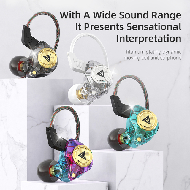 QKZ AK3 Professional In-Ear Gaming Earphones with Dynamic Moving Coil Unit Popular Style Consumer Electronics Accessory