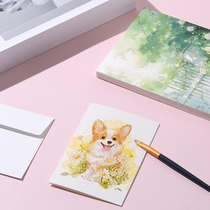 Cartes de remerciement avec enveloppes, cartes en papier aquarelle, cartes postales vierges pliables pour salutations, mariages, anniversaires, cartes de remerciement - Product Image 4