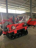 Cultivateur agricole multifonctionnel à chenilles micro-diesel de 25 ch, tracteur à chenilles pour vergers et serres