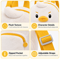 Sac à dos en peluche personnalisé en forme d'oiseau, design unique et original, pour enfants, service OEM/ODM, certifié EN71/ASTM, sac à dos jouet en peluche