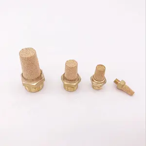 High quality 10pcs a lot exhaust generator air muffler 3/8 1/2 inch BSP pneumatic silencer brass fitting BSL-03/04 for valve connector