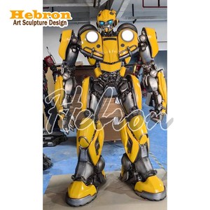 Statue en résine de Bumblebee <span class=keywords><strong>Marvel</strong></span> en gros, grande taille, avec éclairage LED, pour décoration de cinéma, parcs à thème et magasins, sculpture transformable - Product Image 2