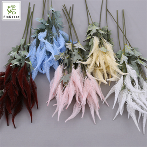 Nouveau Design Artificielle 6 Têtes En Plastique Fleur Jolie Fil Salvia Japonica Astilbe Pour Bleu Thème Fleur De Mariage - Product Image 2