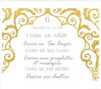 JIEKAI Ensemble de peinture sur verre Art mural islamique calligraphie arabe Décoration murale pour la décoration intérieure Peinture