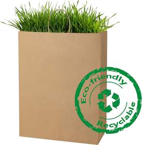 Bolsas de Compra Extra Grandes de Papel Kraft Marrón con Logotipo Personalizado, 13x7x17, con Asas, Bolsa de Embalaje Reciclada para Ropa y Zapatos - Product Image 5