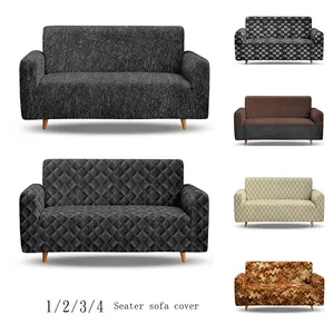 Idbotx capa de sofá personalizada, capa 3d de spandex com três assentos