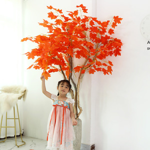 H12 B1 chống cháy ngọn lửa-retardan nhà máy mô phỏng bán buôn nhân tạo Red <span class=keywords><strong>Maple</strong></span> cây chi nhánh lá đỏ <span class=keywords><strong>Maple</strong></span> lá chi nhánh - Product Image 2