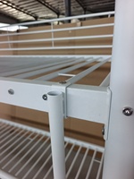 Lit en métal tube carré rond à deux étages Cadre de lit superposé en fer blanc bon marché