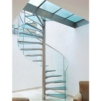Escalier en colimaçon d'occasion DAIYA à vendre avec garde-corps en acier et garde-corps en verre