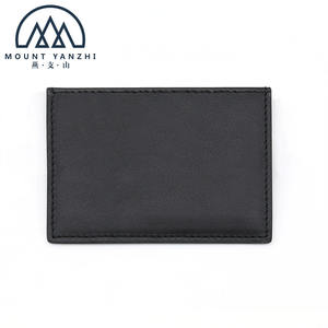 Porte-cartes fin anti-RFID, porte-cartes de crédit en cuir fait main personnalisé, luxe, ultra-pro, avec design de rainure pour les doigts - Product Image 5