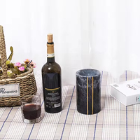 Baril de glace en pierre naturelle de luxe pour vin bière champagne refroidissement avec ligne de cuivre pour Ktv bar maison marbre bouteille de vin refroidisseur