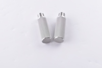 Kepala Filter Partikel Gas Buang Industri 25μm yang Dapat Disesuaikan, Elemen Filter Jaring Sinter Baja Tahan Karat dengan Ulir Jantan